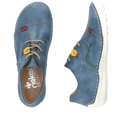 Rieker Low Shoes & Slippers-Women'S Lace-Up Shoes, Slate Blue