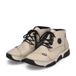 Rieker Low Shoes & Slippers-Women'S Lace-Up Shoes Cream Beige