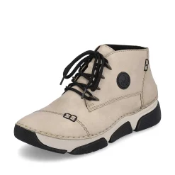 Rieker Low Shoes & Slippers-Women'S Lace-Up Shoes Cream Beige