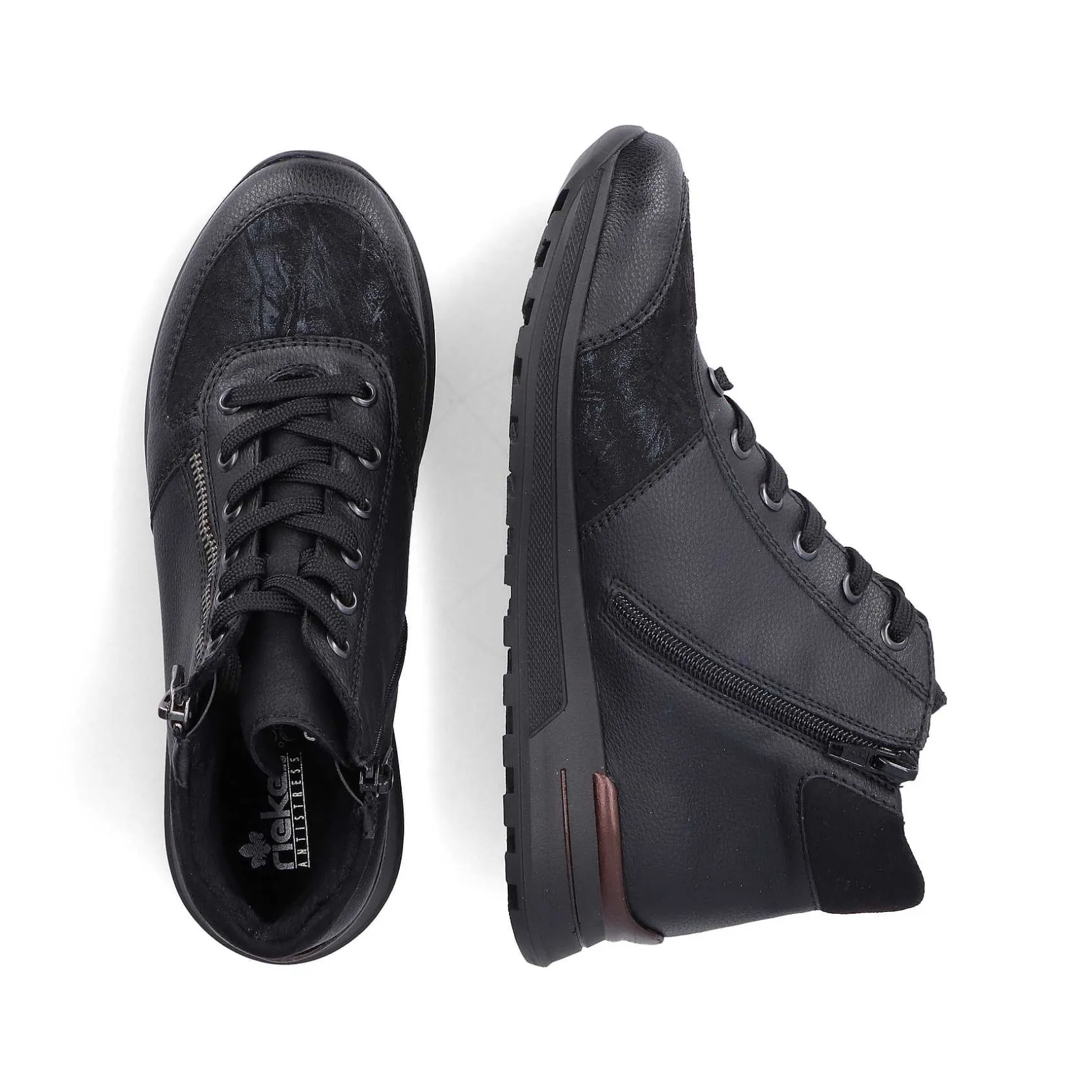 Rieker Low Shoes & Slippers-Women'S Lace-Up Shoes Deep Black