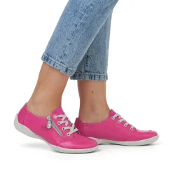 Rieker Colorful Styles-Women'S Lace-Up Shoes Magenta