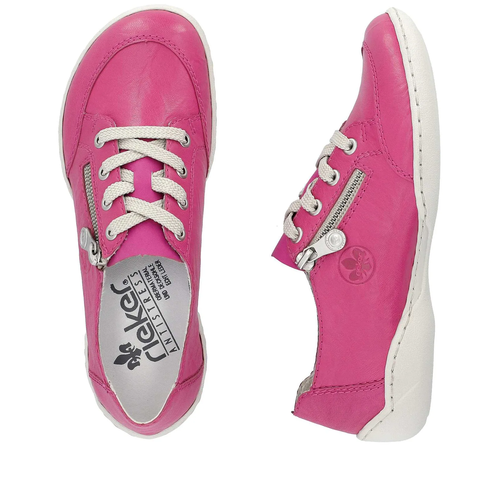 Rieker Colorful Styles-Women'S Lace-Up Shoes Magenta