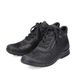 Rieker Low Shoes & Slippers-Women'S Lace-Up Shoes Deep Black