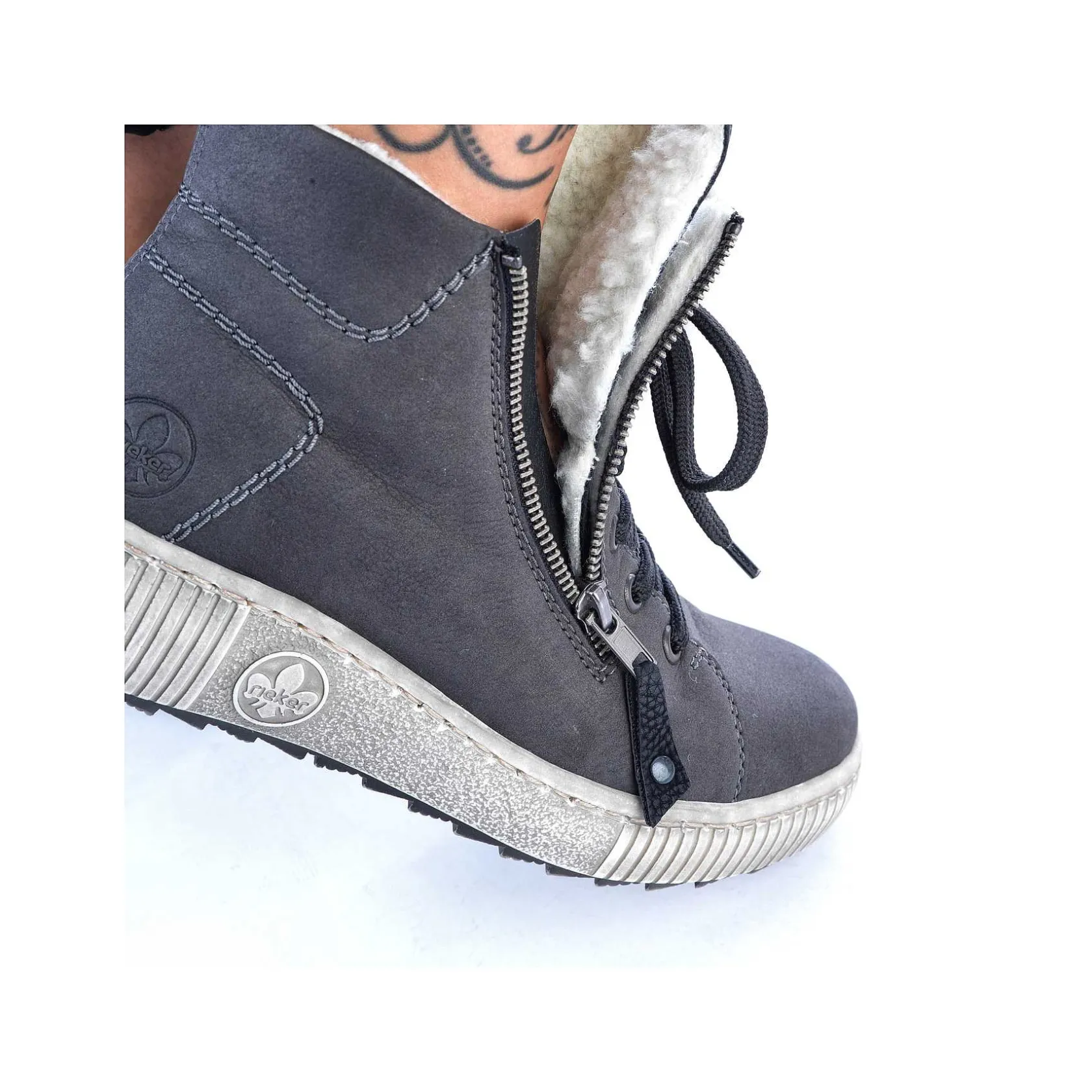 Rieker Low Shoes & Slippers-Women'S Lace-Up Shoes Anthracite