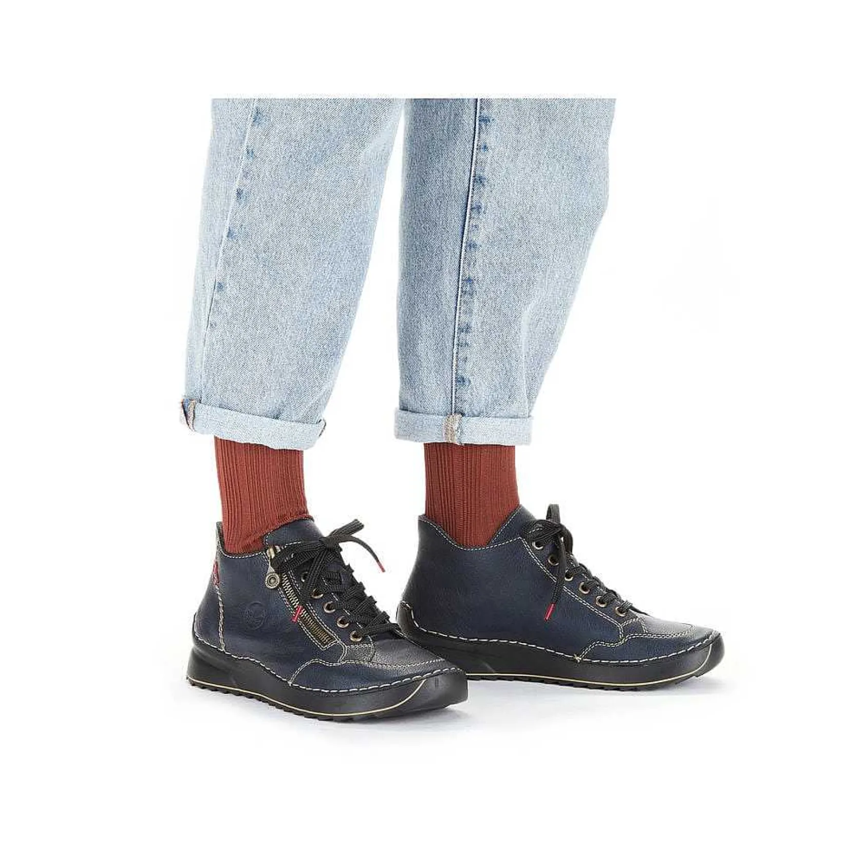 Rieker Low Shoes & Slippers-Women'S Lace-Up Shoes, Slate Blue