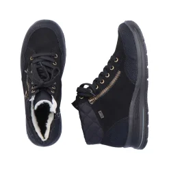 Rieker Low Shoes & Slippers-Women'S Lace-Up Shoes Deep Black