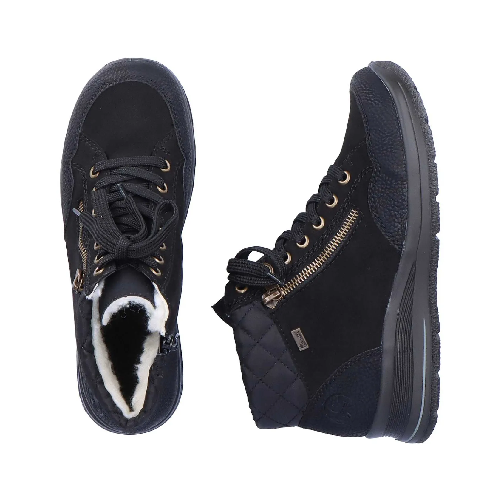 Rieker Low Shoes & Slippers-Women'S Lace-Up Shoes Deep Black