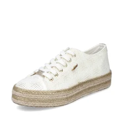 Rieker Low Shoes & Slippers-Women'S Lace-Up Shoes Swan White