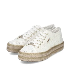 Rieker Low Shoes & Slippers-Women'S Lace-Up Shoes Swan White