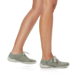 Rieker Low Shoes & Slippers-Women'S Lace-Up Shoes Green Gray