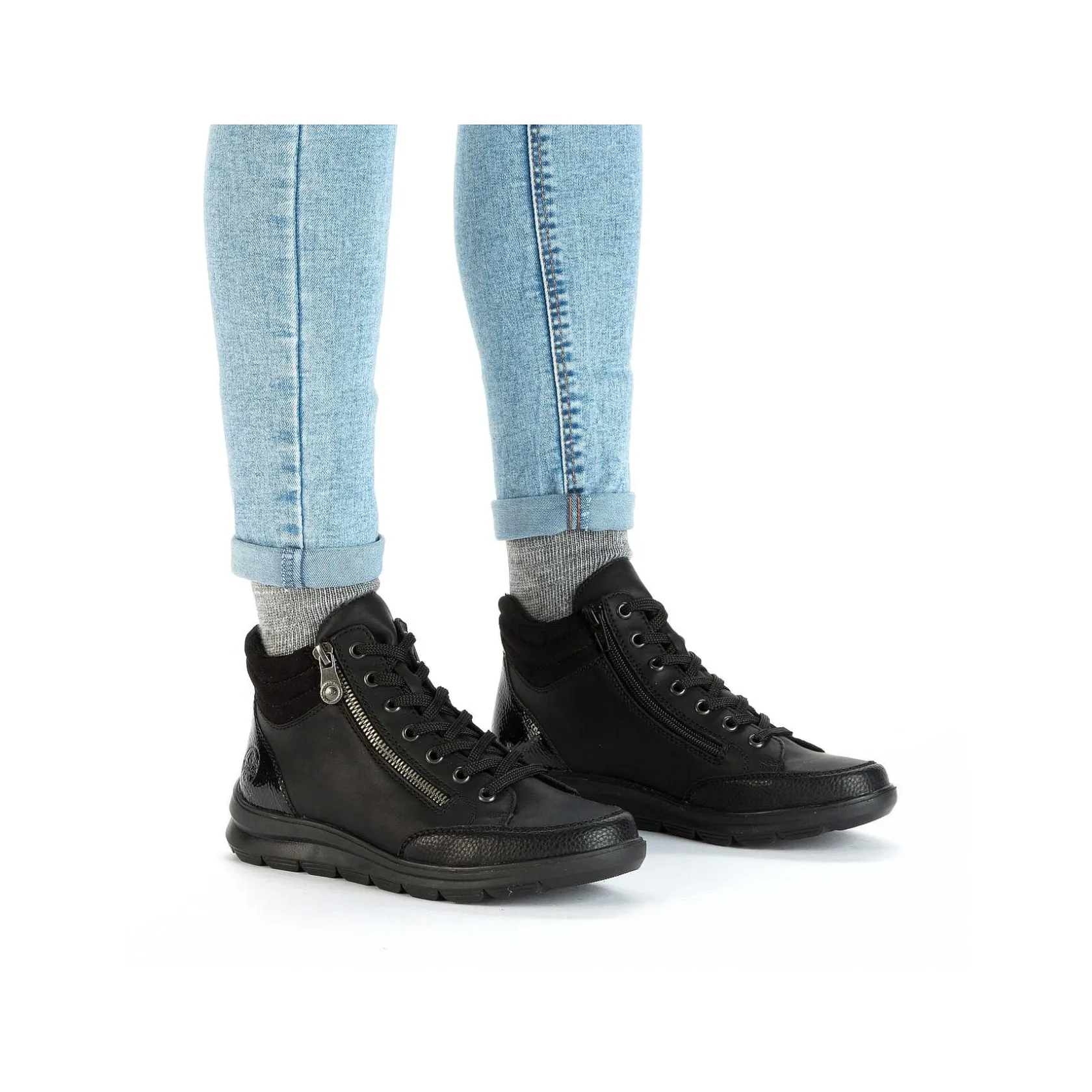 Rieker Low Shoes & Slippers-Women'S Lace-Up Shoes Deep Black