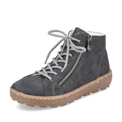 Rieker Low Shoes & Slippers-Women'S Lace-Up Shoes Asphalt Gray