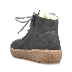 Rieker Low Shoes & Slippers-Women'S Lace-Up Shoes Asphalt Gray