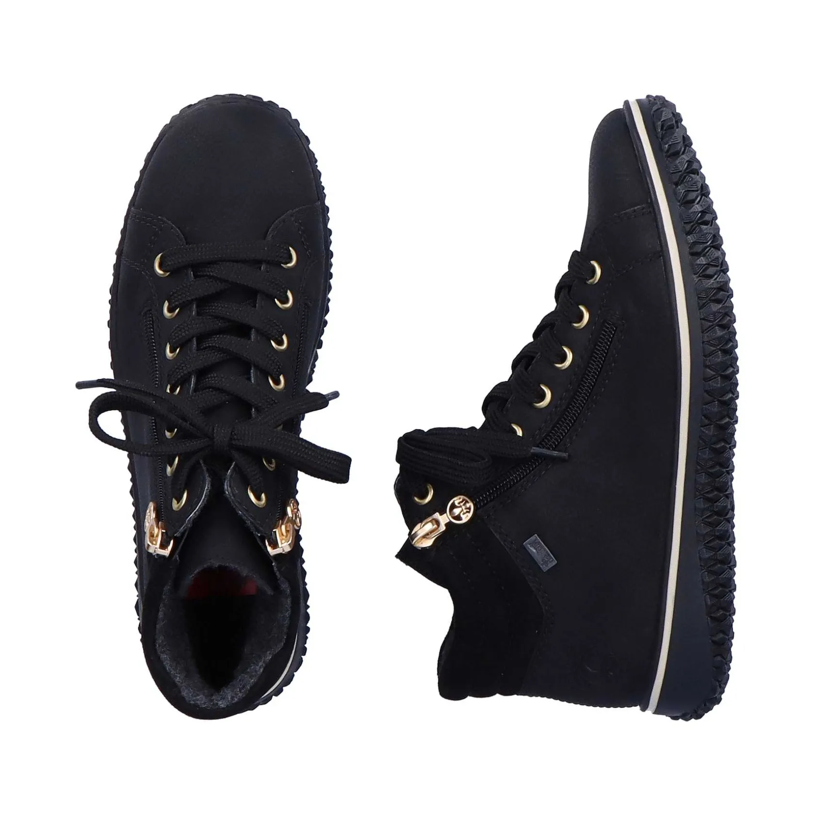 Rieker Low Shoes & Slippers-Women'S Lace-Up Shoes Deep Black