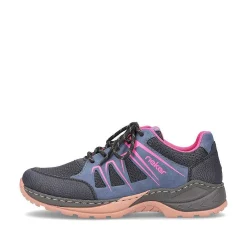 Rieker Low Shoes & Slippers-Women'S Lace-Up Shoes Navy Blue-Raspberry Red