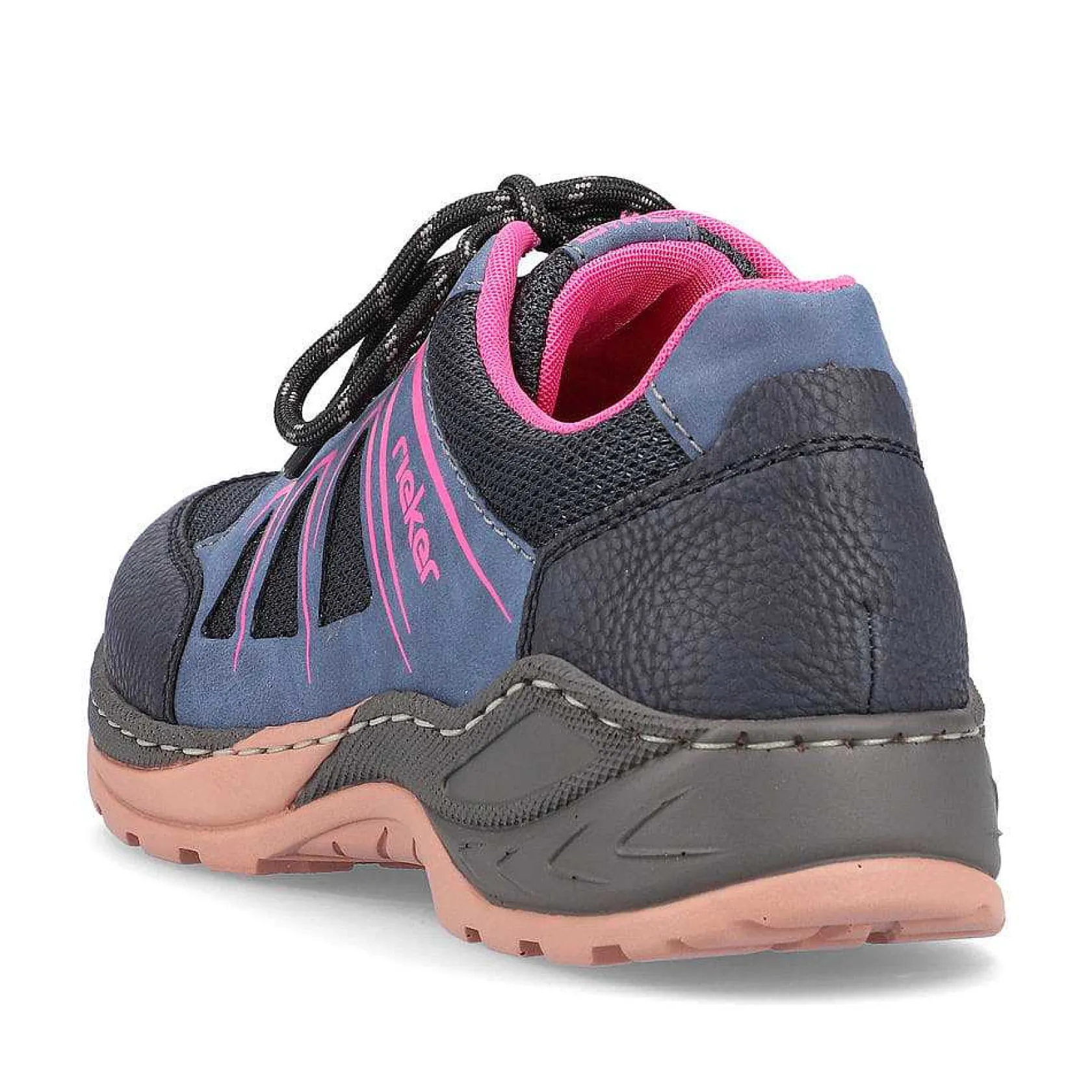 Rieker Low Shoes & Slippers-Women'S Lace-Up Shoes Navy Blue-Raspberry Red