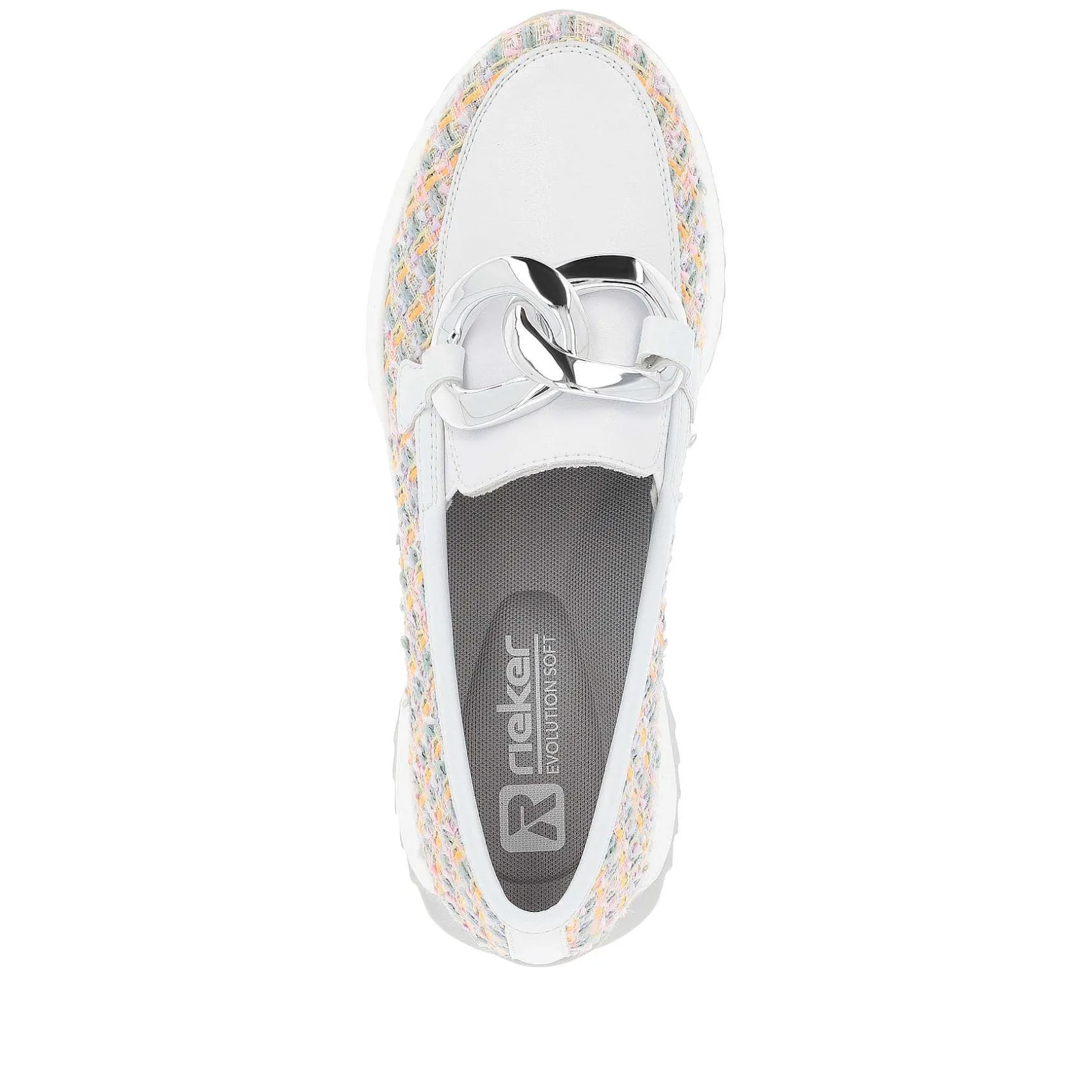 Rieker Colorful Styles-Women'S Loafer White-Multi