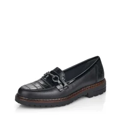 Rieker Loafers & Ballerinas-Women'S Loafers Graphite Black