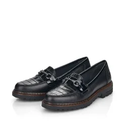 Rieker Loafers & Ballerinas-Women'S Loafers Graphite Black