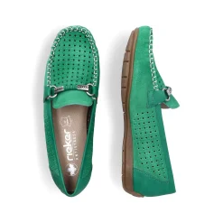 Rieker Colorful Styles-Women'S Loafers Grass Green