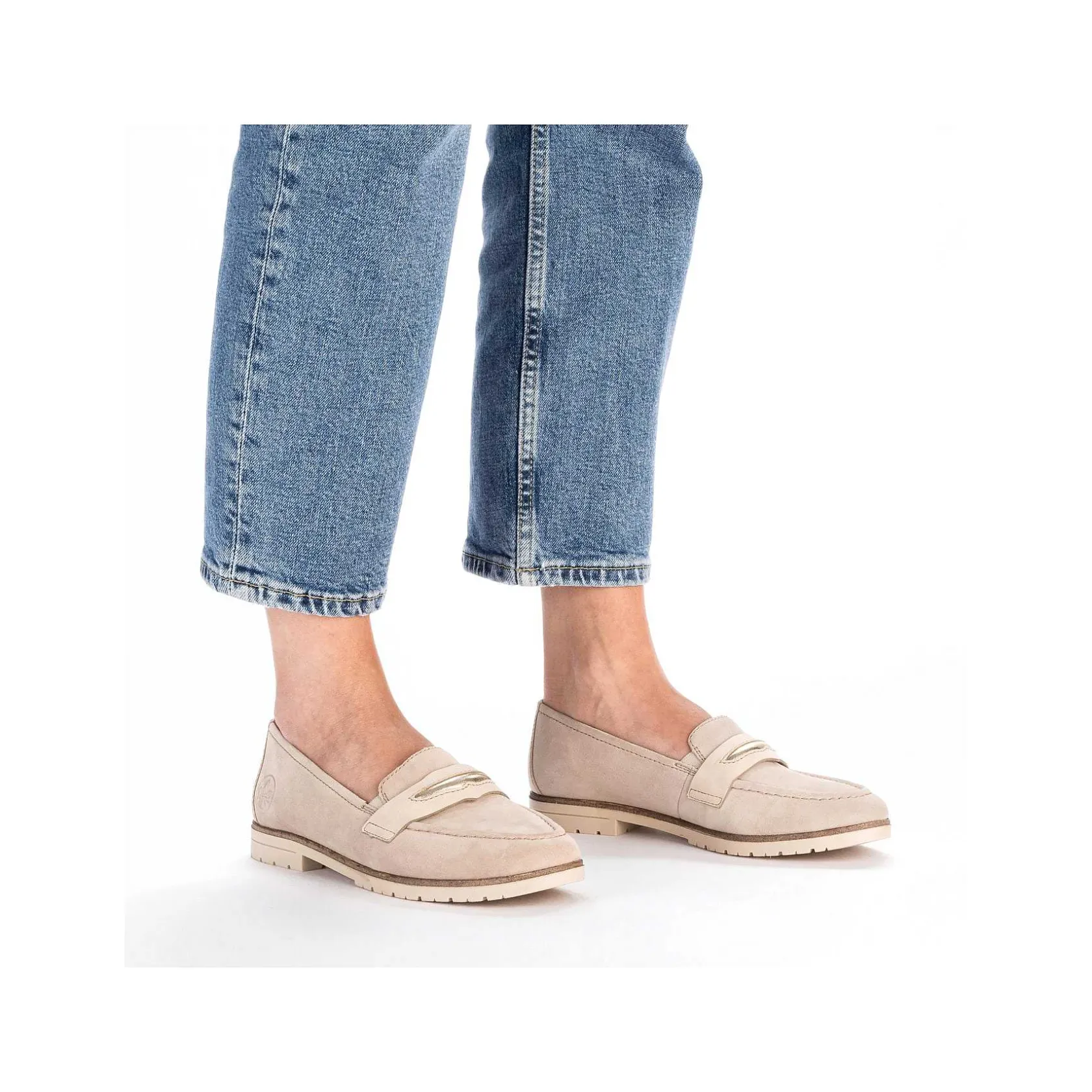 Rieker Business Shoes-Women'S Loafers Light Beige