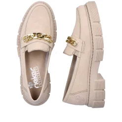 Rieker Business Shoes-Women'S Loafers Light Beige