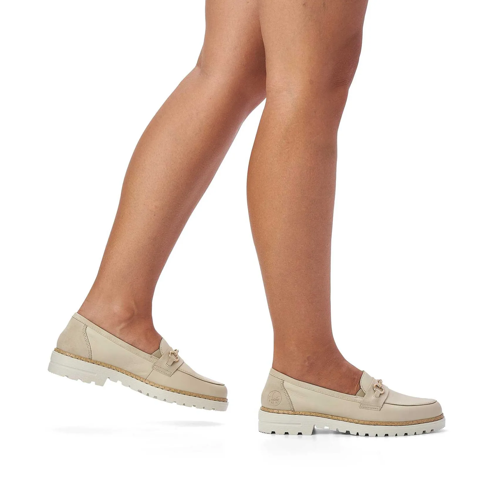 Rieker Business Shoes-Women'S Loafers Light Beige