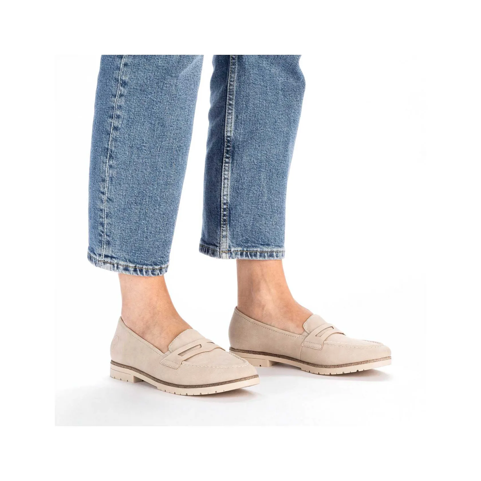 Rieker Business Shoes-Women'S Loafers Light Beige