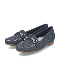Rieker Business Shoes-Women'S Loafers Navy Blue