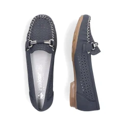 Rieker Business Shoes-Women'S Loafers Navy Blue