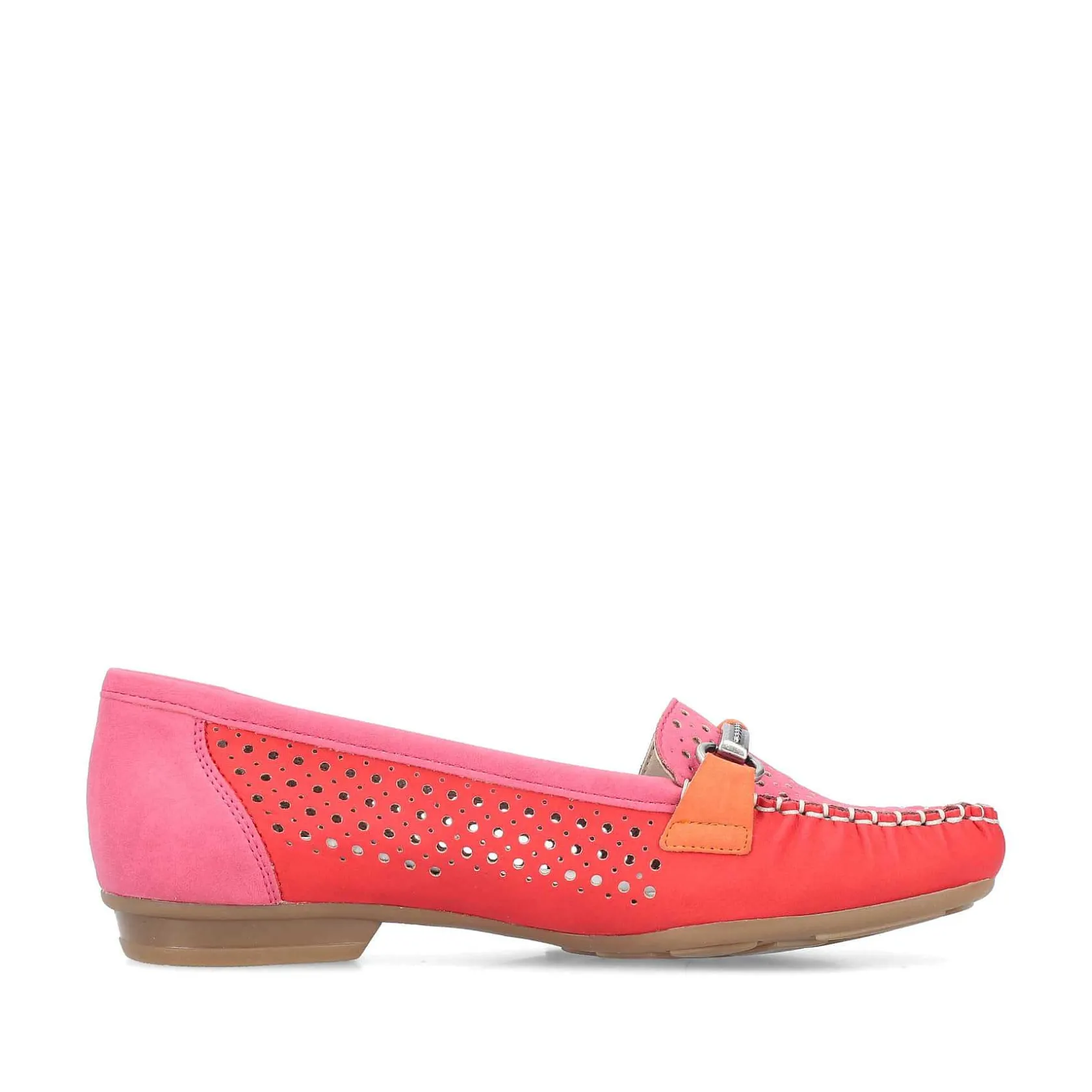 Rieker Business Shoes-Women'S Loafers Raspberry Red