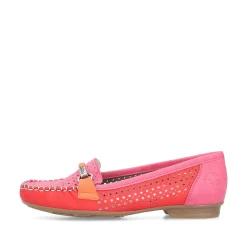 Rieker Business Shoes-Women'S Loafers Raspberry Red