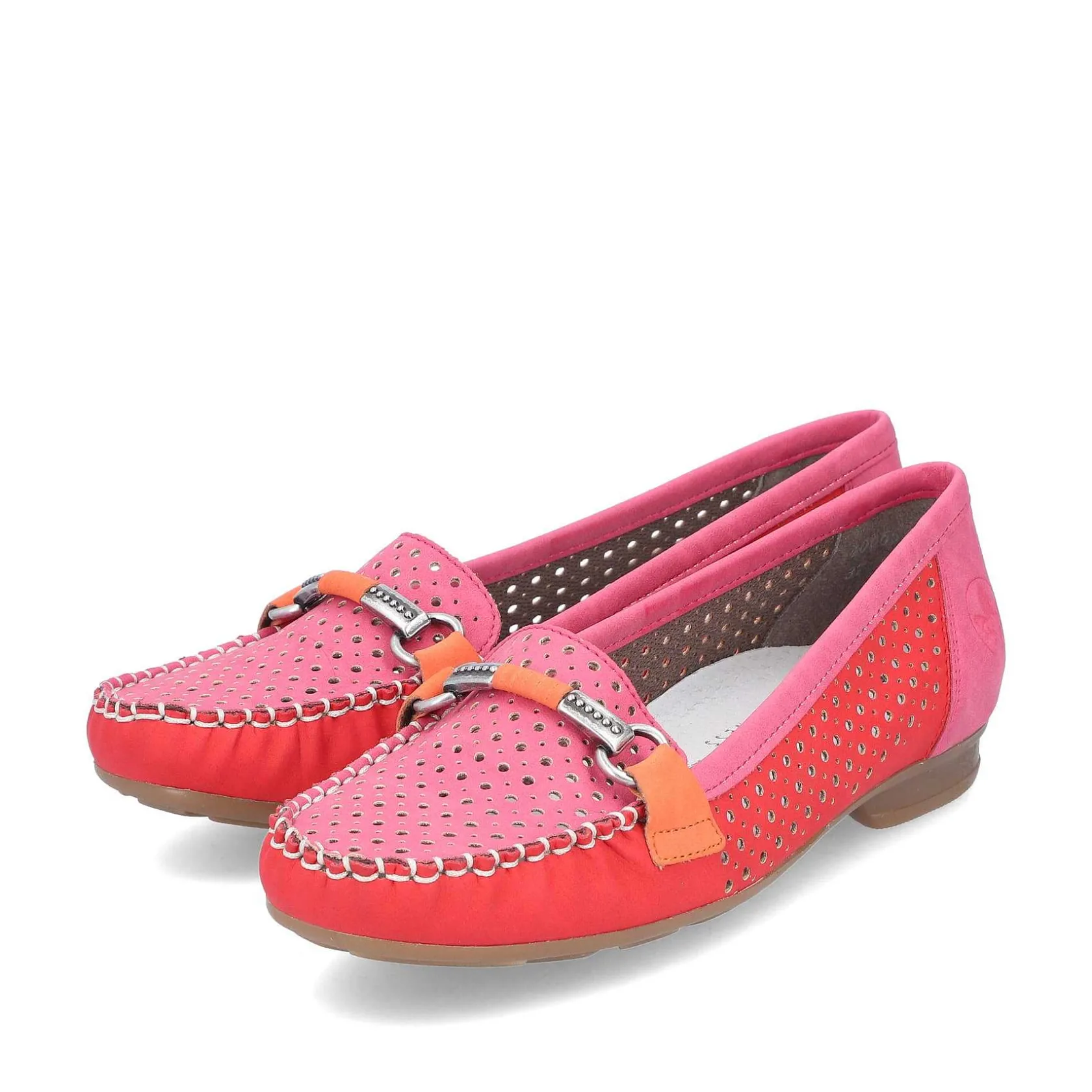 Rieker Business Shoes-Women'S Loafers Raspberry Red