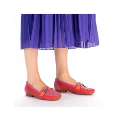Rieker Business Shoes-Women'S Loafers Raspberry Red