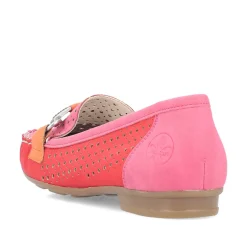 Rieker Business Shoes-Women'S Loafers Raspberry Red