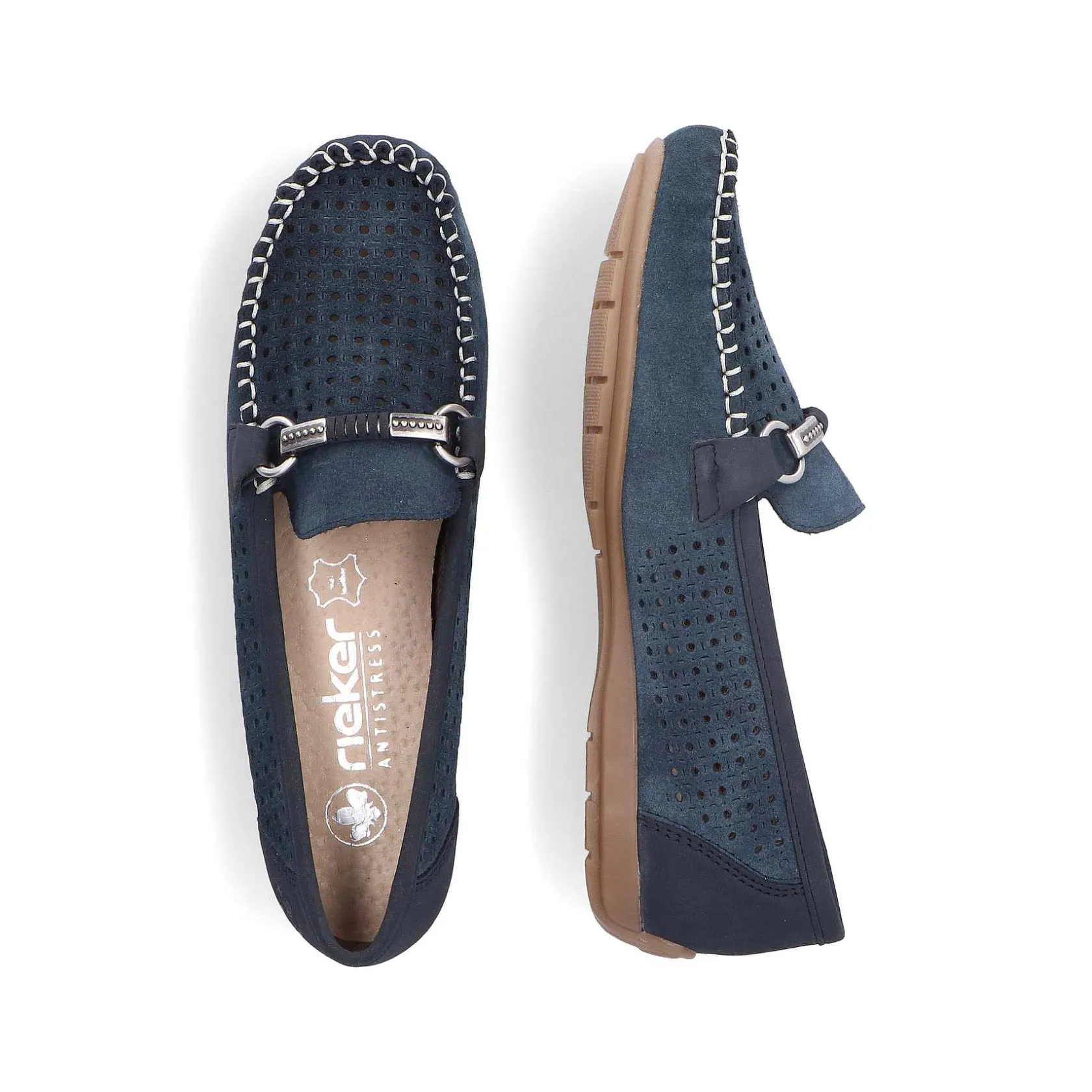Rieker Loafers & Ballerinas-Women'S Loafers Slate Blue