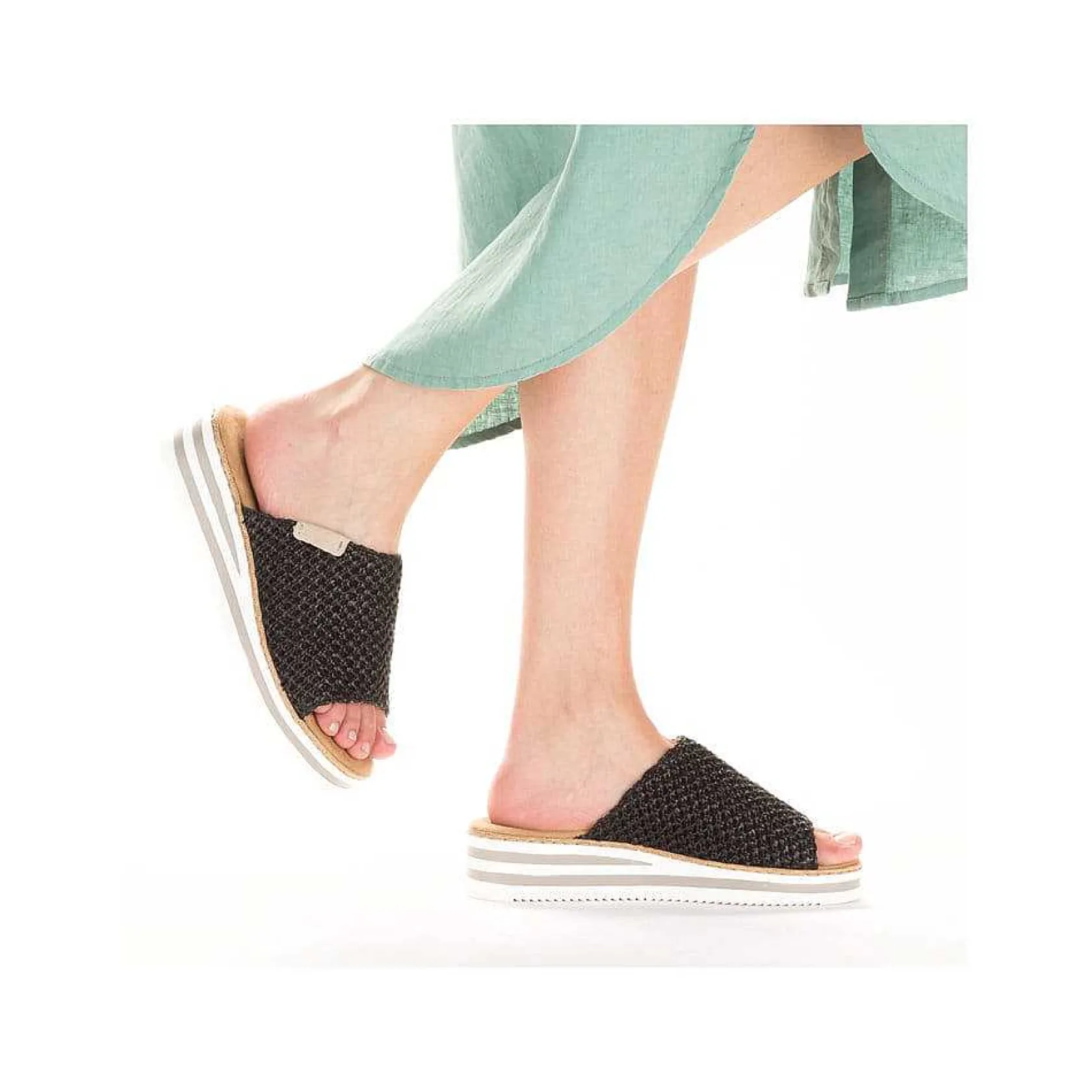 Rieker Mules & Slippers-Women'S Mules Asphalt Black