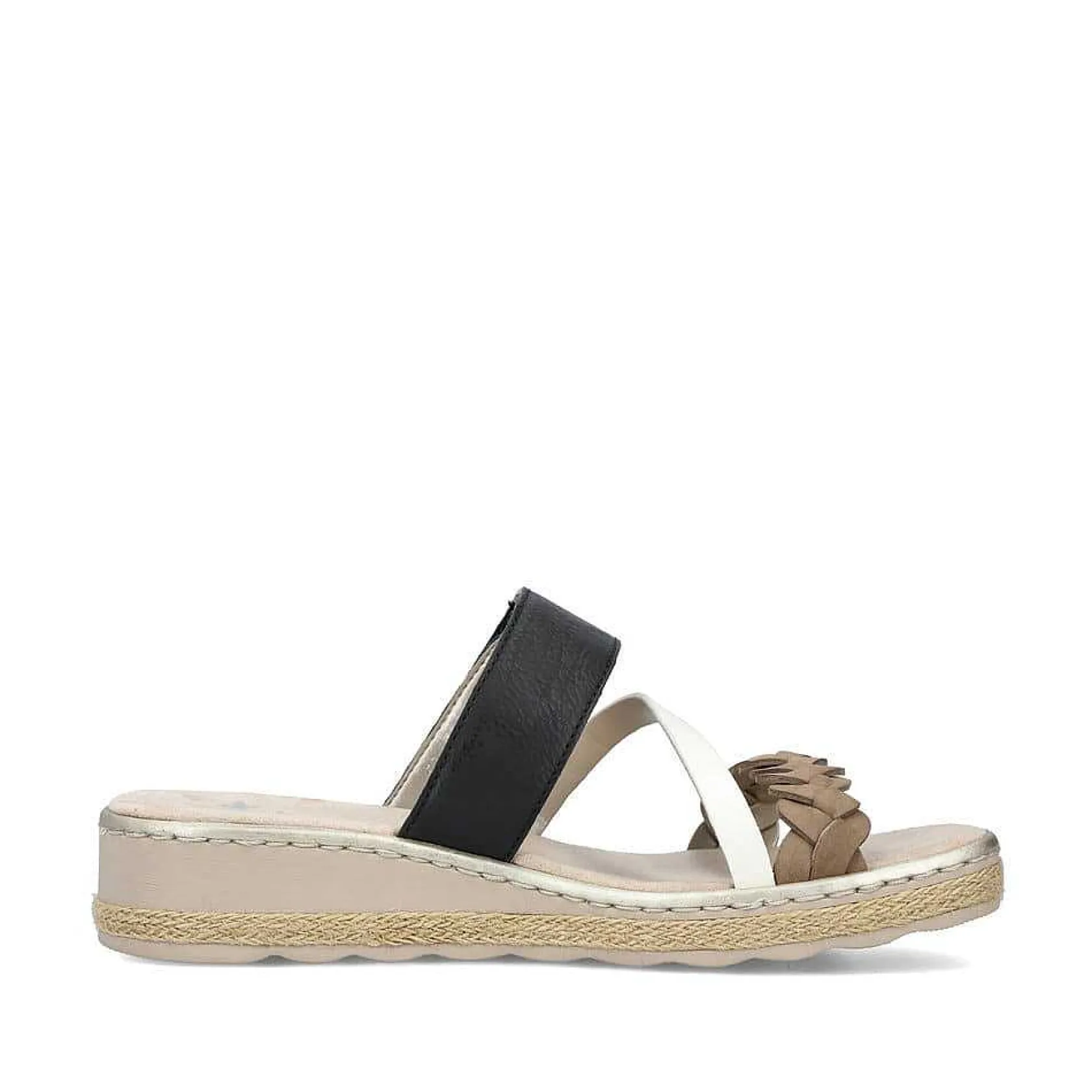 Rieker Mules & Slippers-Women'S Mules Brown Beige-Cream White-Black