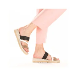 Rieker Mules & Slippers-Women'S Mules Brown Beige-Cream White-Black