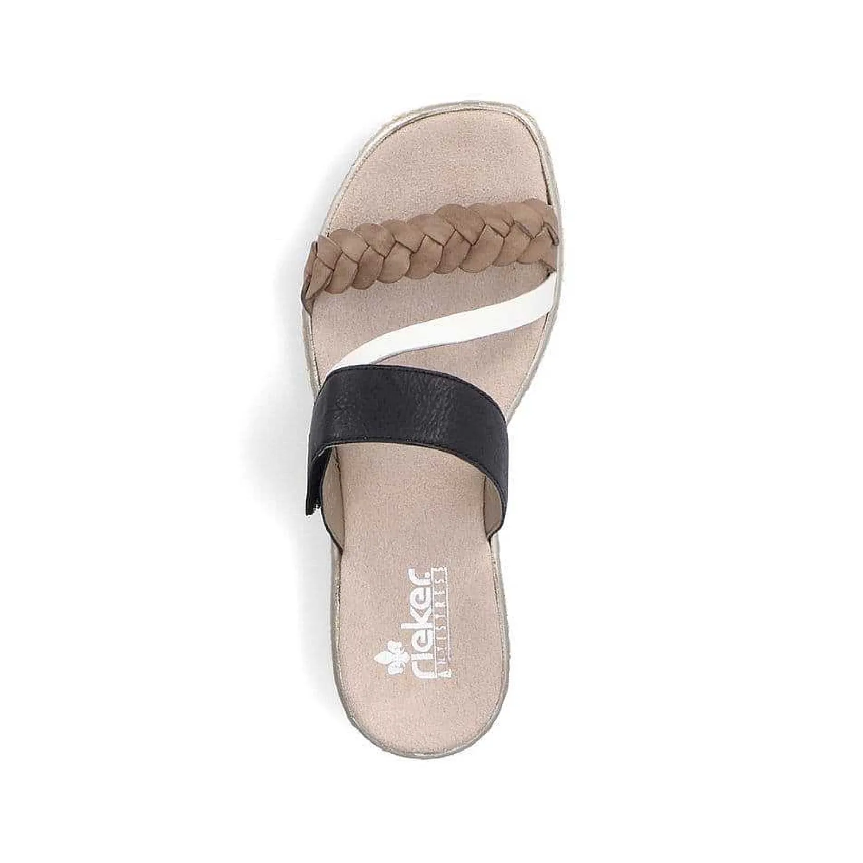 Rieker Mules & Slippers-Women'S Mules Brown Beige-Cream White-Black