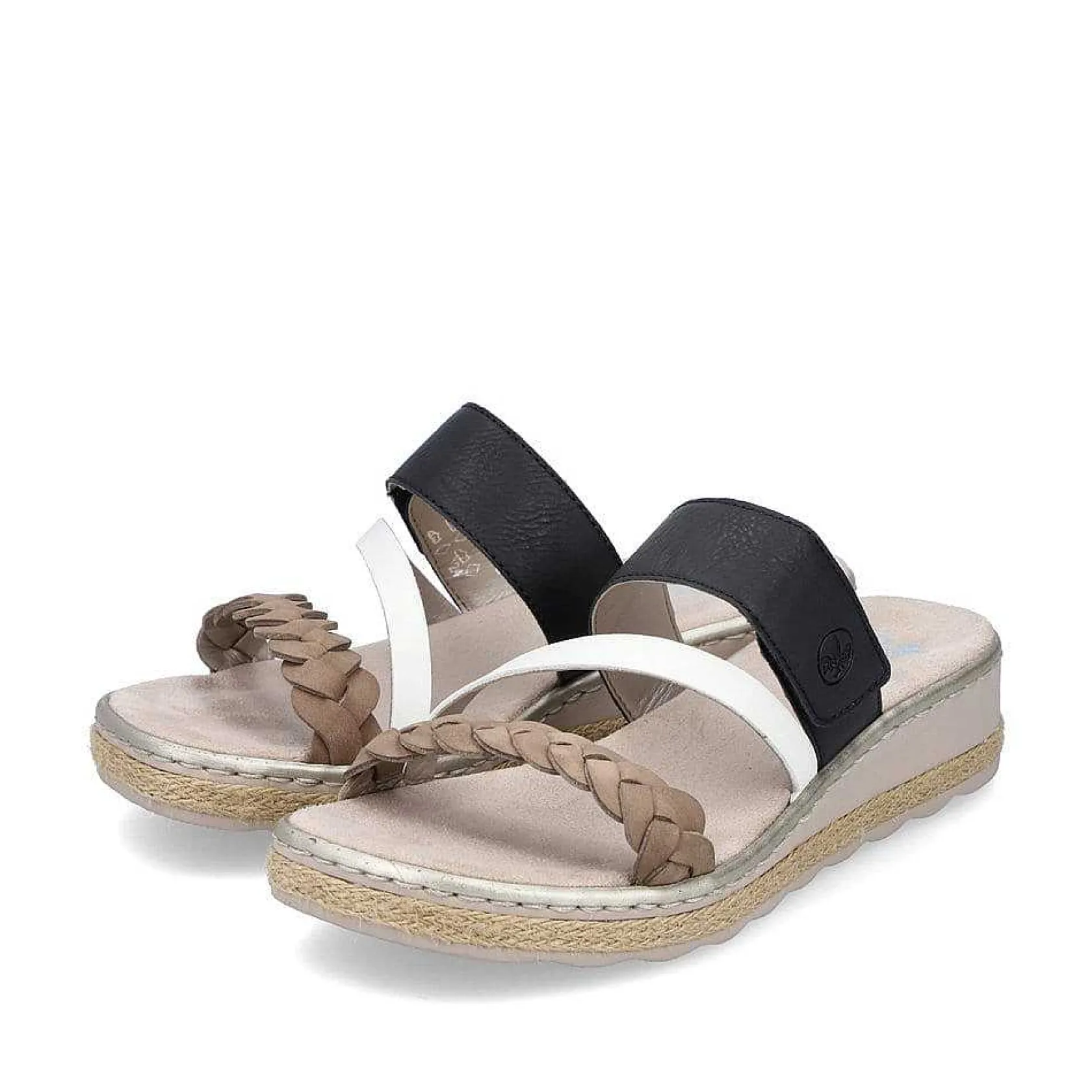 Rieker Mules & Slippers-Women'S Mules Brown Beige-Cream White-Black