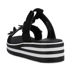 Rieker Summer Shoes-Women'S Mules Graphite Black