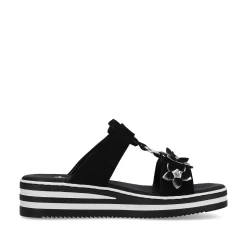 Rieker Summer Shoes-Women'S Mules Graphite Black