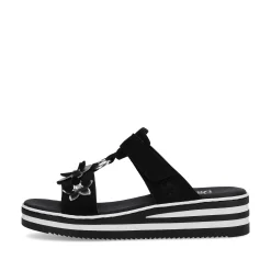Rieker Summer Shoes-Women'S Mules Graphite Black
