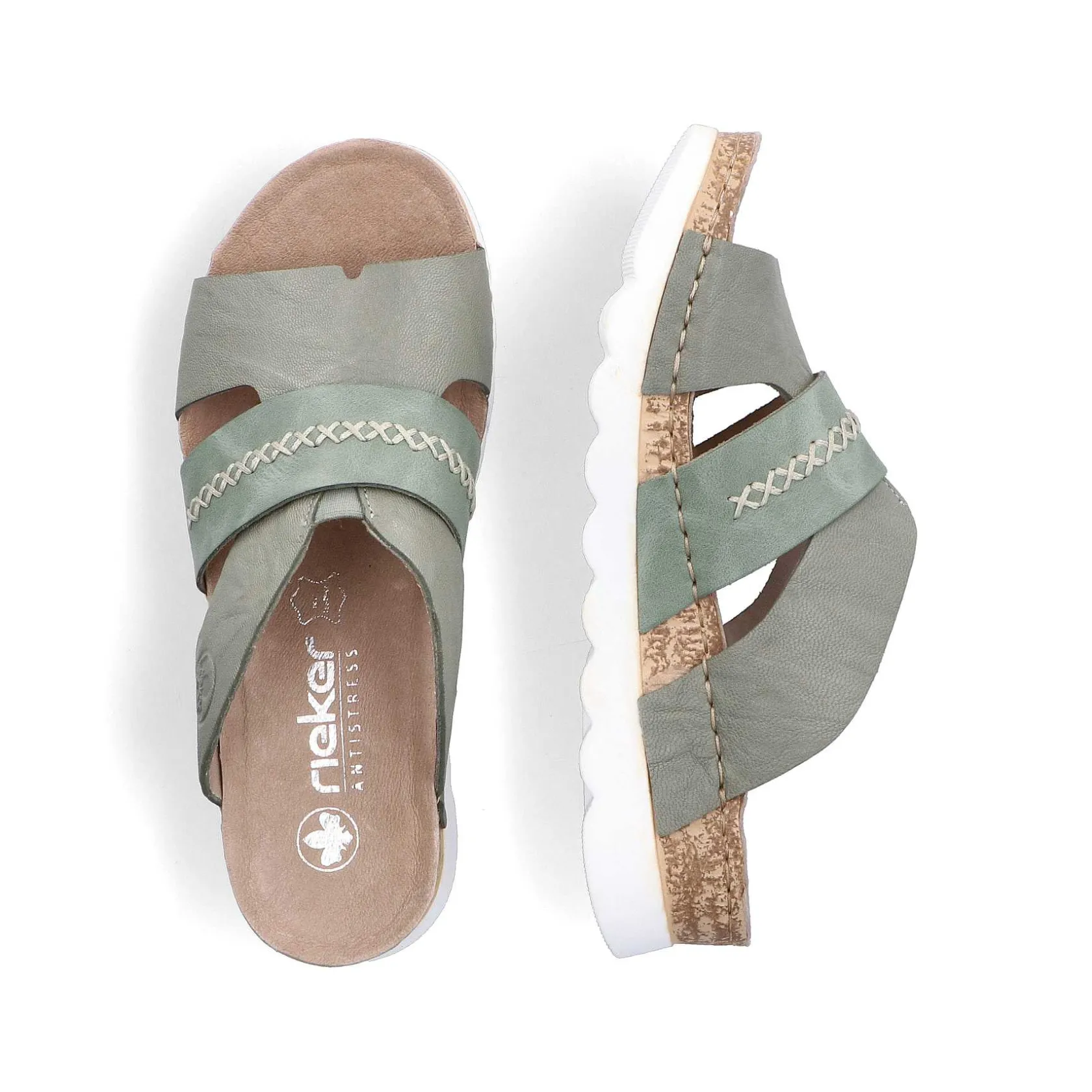 Rieker Mules & Slippers-Women'S Mules Green Gray