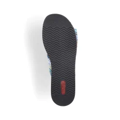 Rieker Summer Shoes-Women'S Mules Multi-Sky Blue