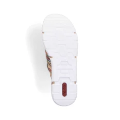 Rieker Summer Shoes-Women'S Mules Multi-Light Brown