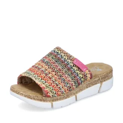 Rieker Summer Shoes-Women'S Mules Multi-Light Brown