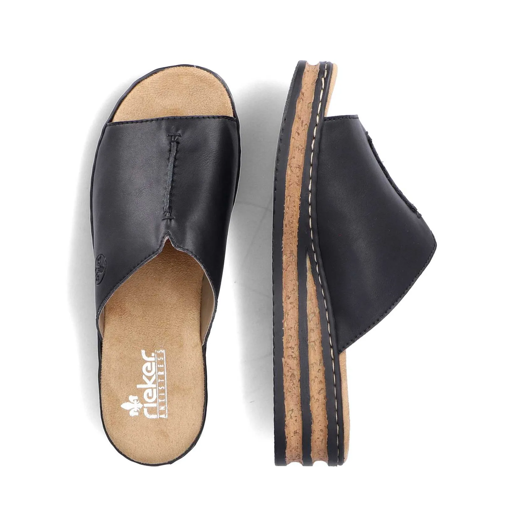 Rieker Summer Shoes-Women'S Mules Night Black