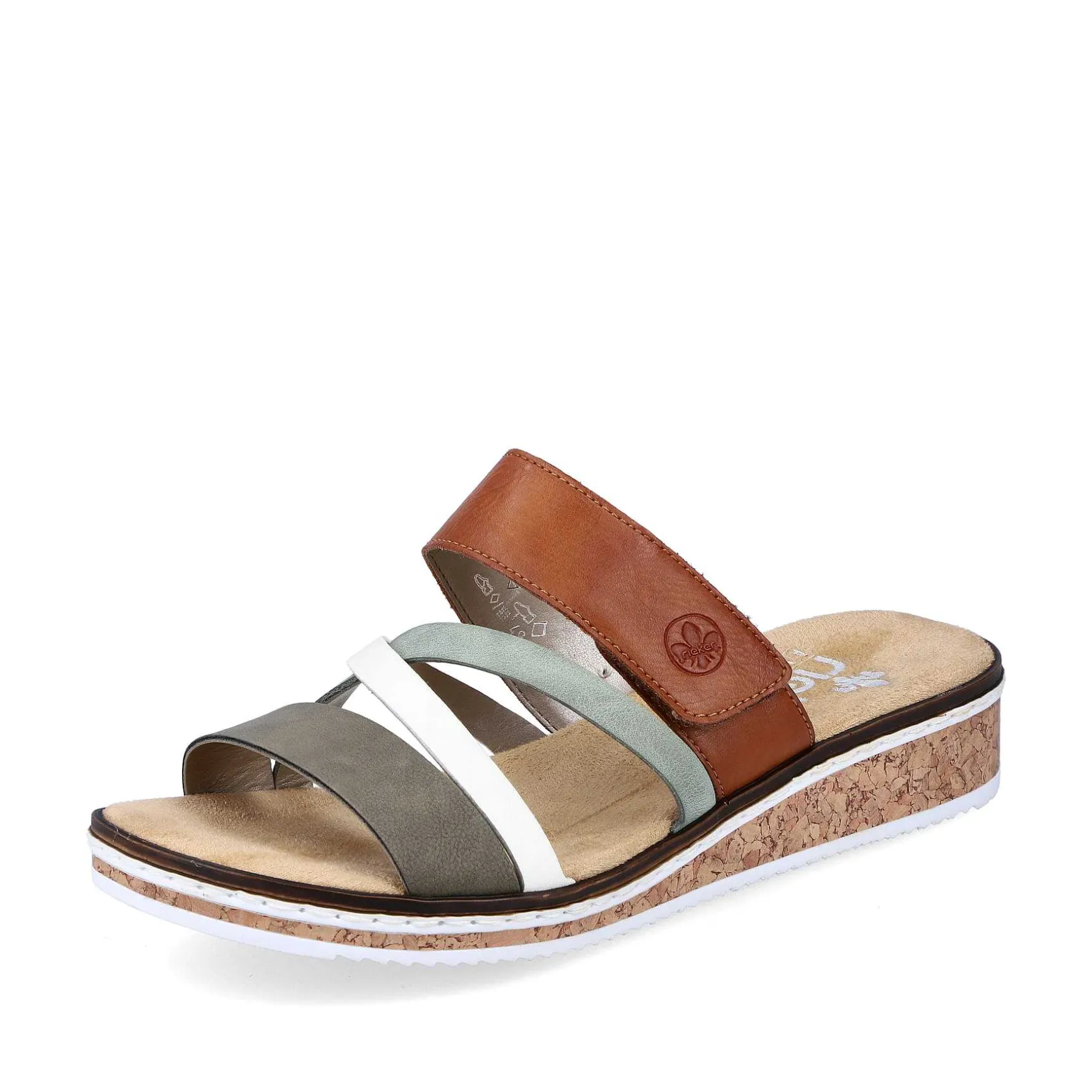 Rieker Mules & Slippers-Women'S Mules Olive Green-Brown-White